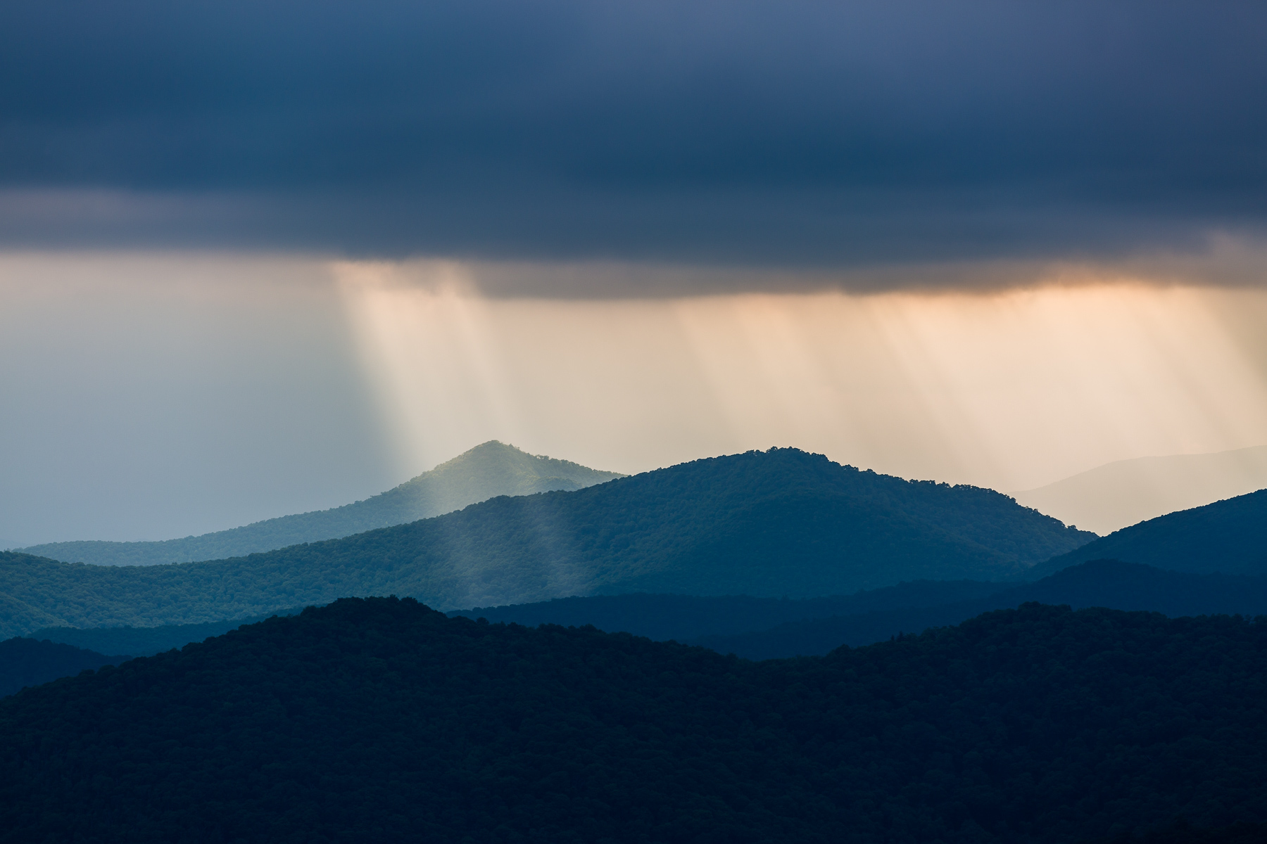 Mountain and Rays